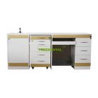 Gold Edges Stainless Steel Medical Dental Combine Cabinet，2000*500*820mm