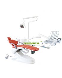 Luxury  Dental Chair Unit,Full course disinfection With tubing/oral disinfection,Swing Mount Delivery System/ Cart Instrument Tray ,CE&FDA Approved