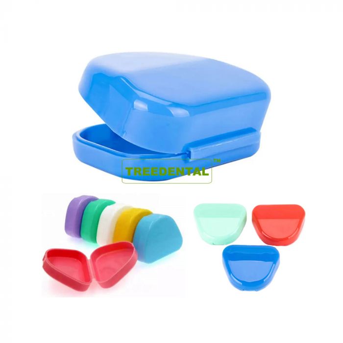 Colored Plastic Orthodontic Dental Retainer Case Storage Box Denture Box，20  Boxes