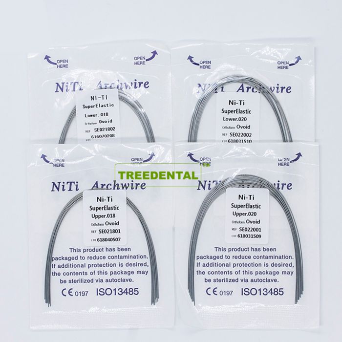 Dental Orthodontic Archwires,Niti Super Elastic Wire&NiTi Thermal Active  Wire,Round or Rectangular,Square/Ovoid/Natural,FDA/CE approved