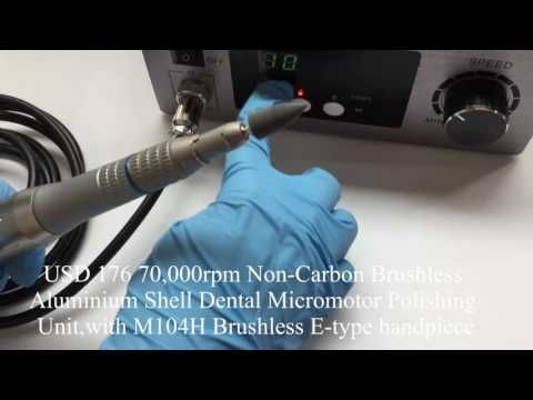 35,000rpm Brush Dental Micromotor Polishing Unit,with 90H Brush Lab  handpiece
