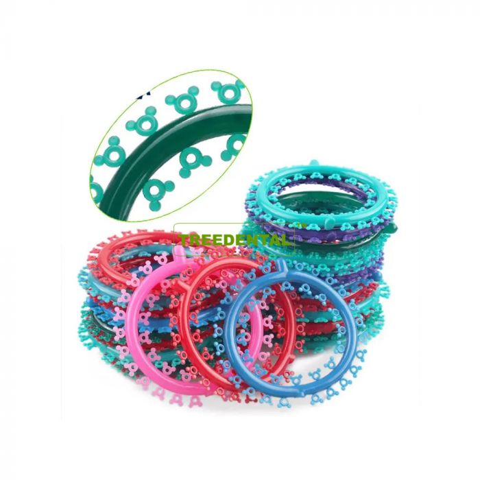 Premium Photo  Orthodontic ligatures rings and ties elastic rubber bands  on orthodontic braces model for dentist studying about dentistry