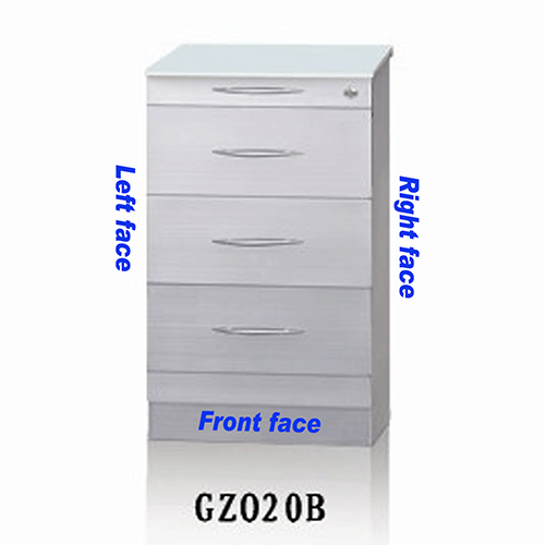 4-Drawers Single Stainless Steel Medical Dental cabinet,495*495*830mm
