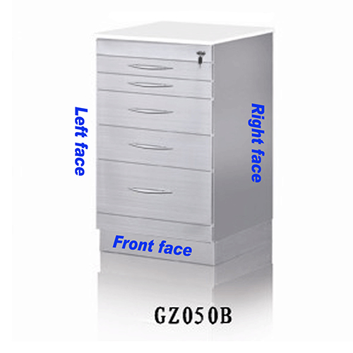5-Drawers Single Stainless Steel Medical Dental cabinet,495*495*830mm